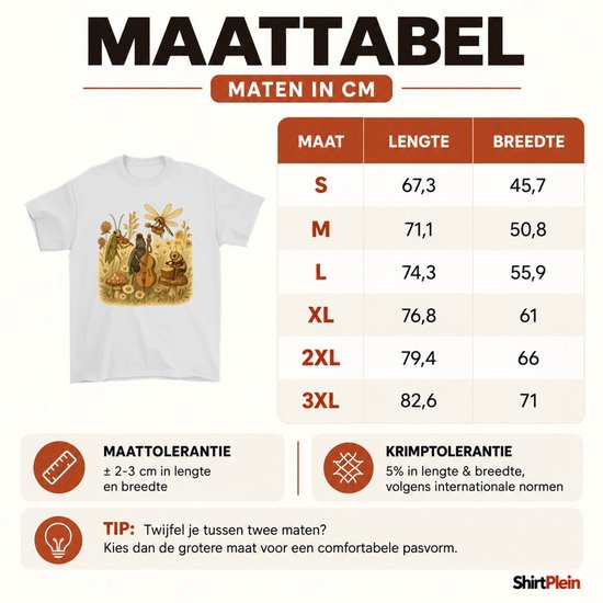Insecten Shirt – Muziek Maken Tussen Bloemen – Natuur Outfit – Unisex T-Shirt voor Dames & Heren – Leuk Cadeau voor Insectenliefhebbers — cadeau in Mode & Accessoires - foto 3
