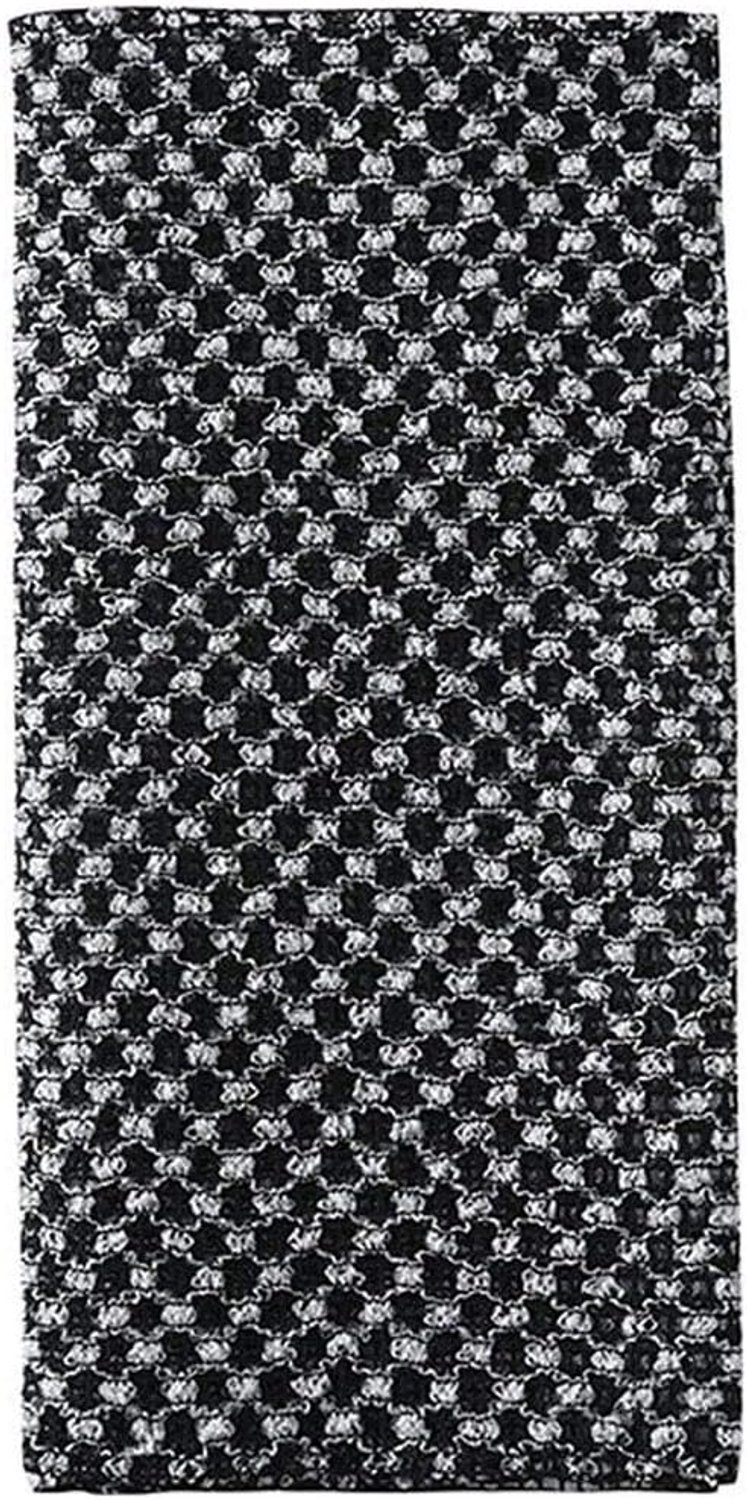 SnelShoppen - Exfoliating Back Scrubber voor Douche, Lichaams Scrub Washcloth, Dubbelzijdige Towel, 25x100 cm, Polyester, Nylon, Zwart, Geschikt voor