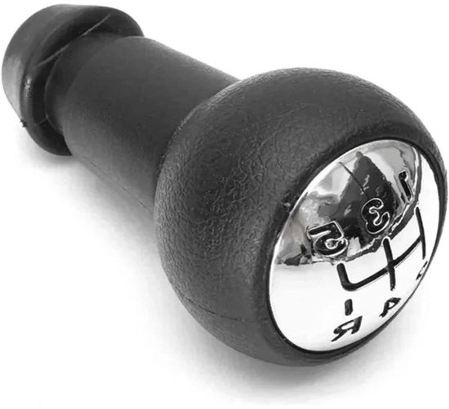 Pookknop Versnellingspookknop - Handgeschakelde Pook - Auto Interieur - PU Leer Aluminium - Universeel - Zwart