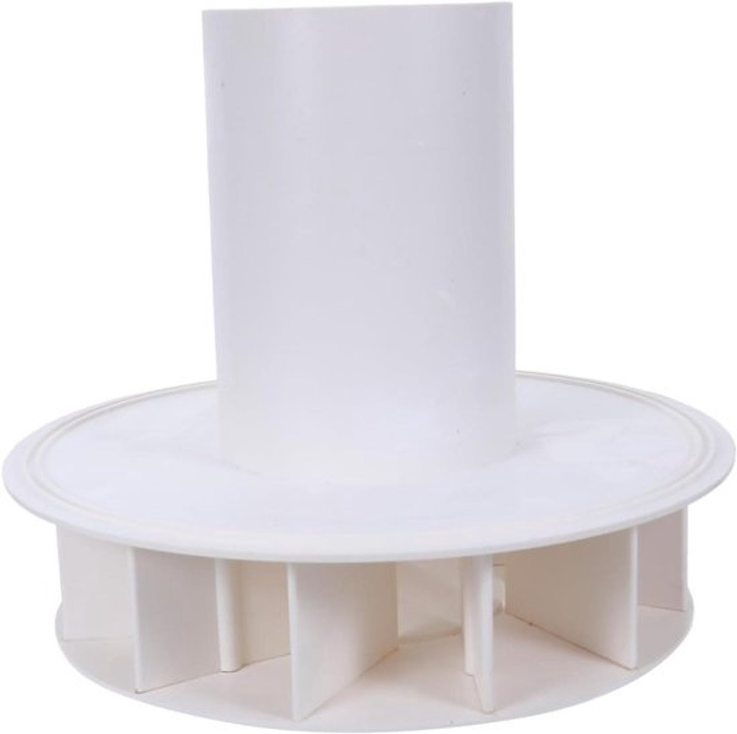 Regenwaterafvoer Trechter - Goot Connector - Water Opvang - Zelfreinigend Sifon - 24 x 24 x 22.5 cm - Wit
