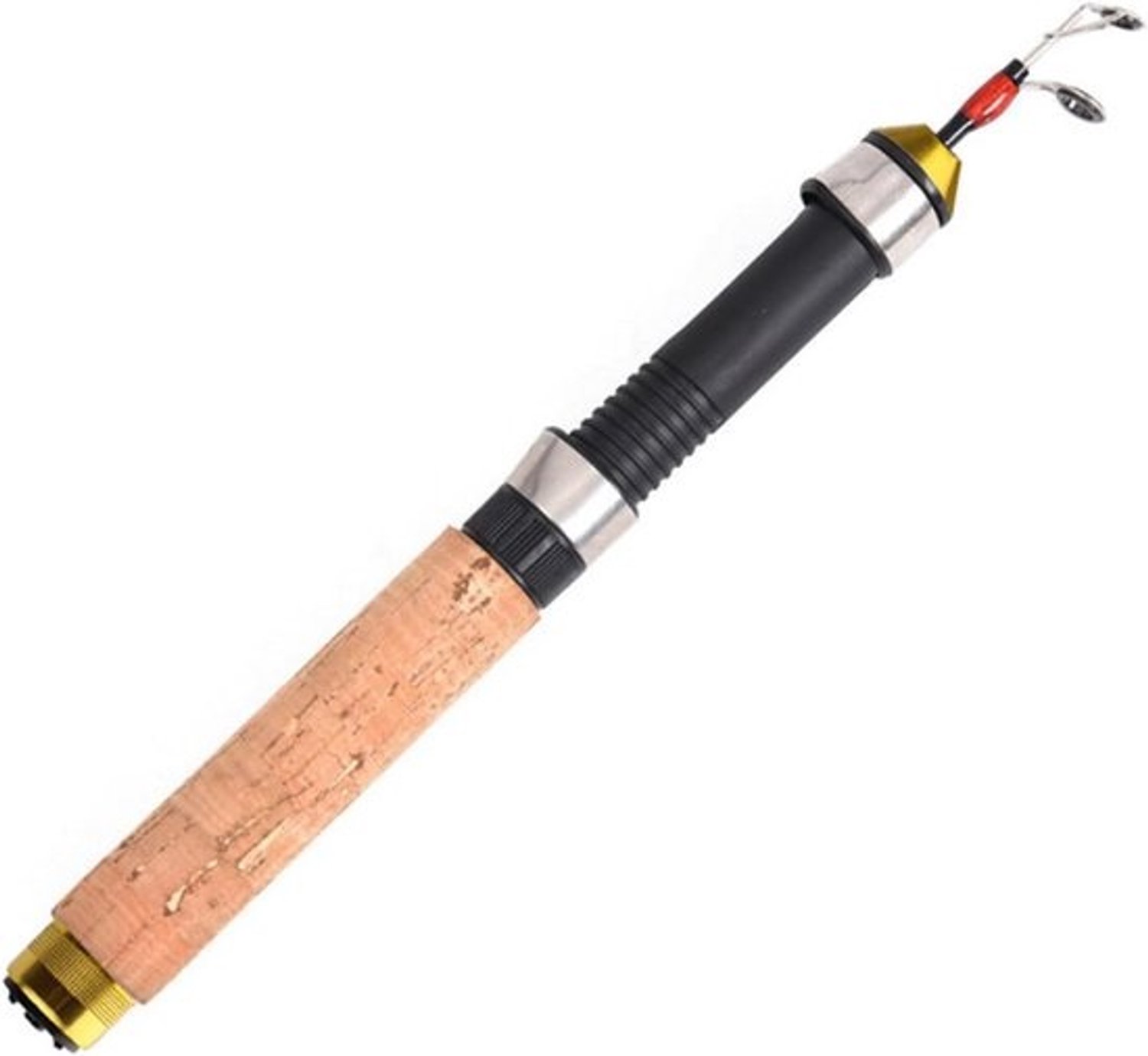 IJshengel Telescopisch - Winter Vishengel - Vissen Op IJs - Draagbaar Ontwerp - 60 cm - Houtnerf