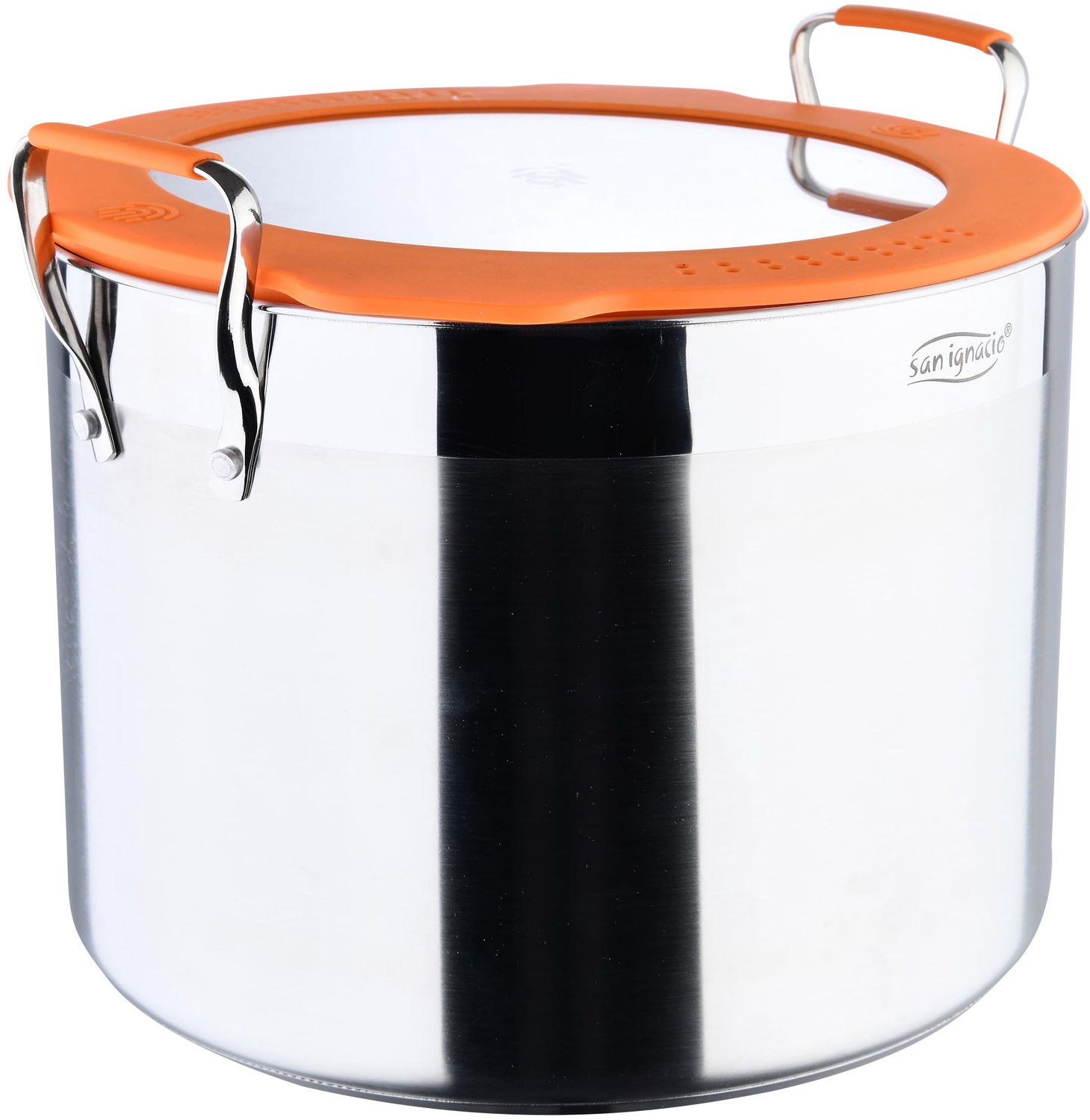 Pot met hoge diameter 28 cm s/s inductie met compact deksel