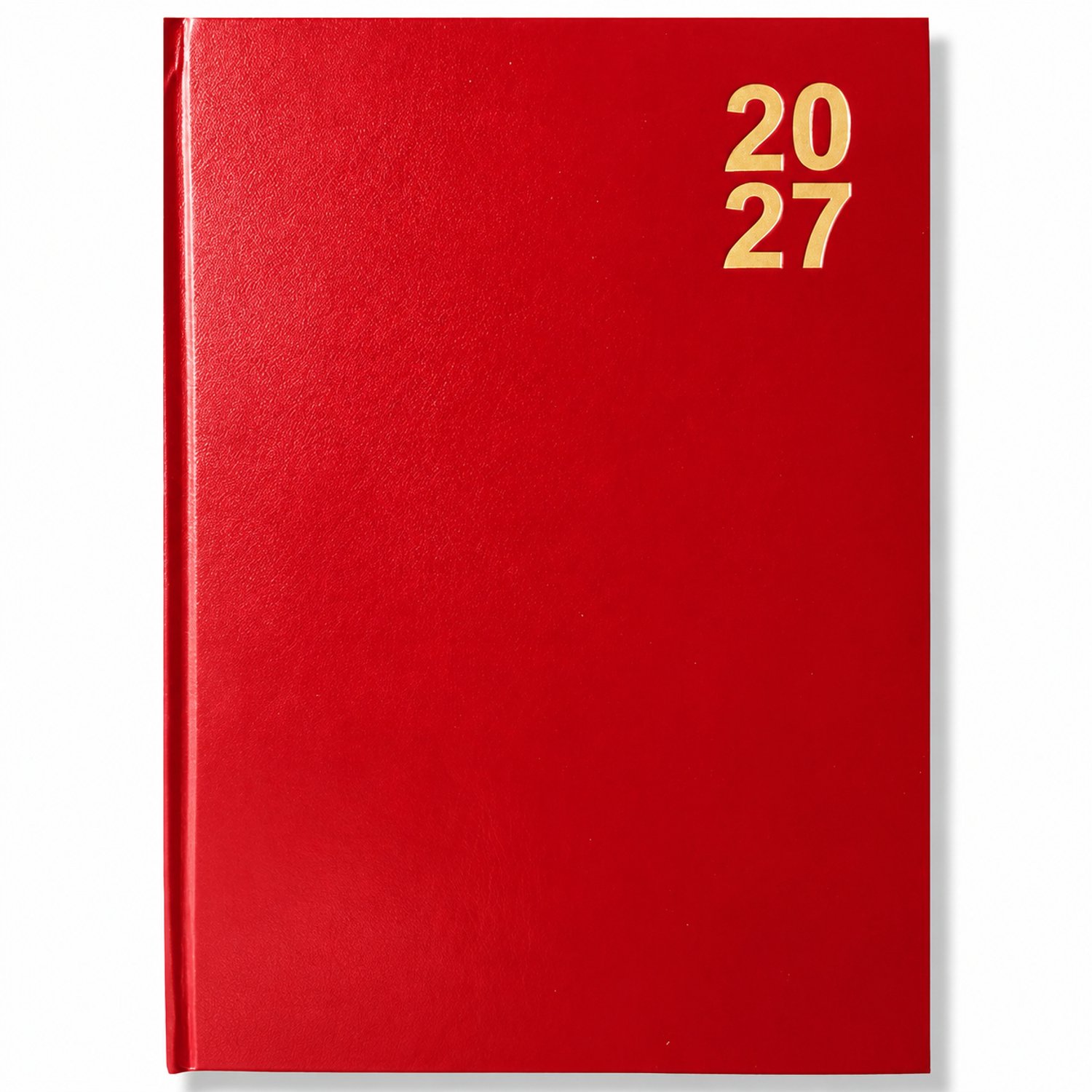 Dagagenda 2027 A4 – 1 dag per pagina – Afsprakenagenda met harde kaft – Rood