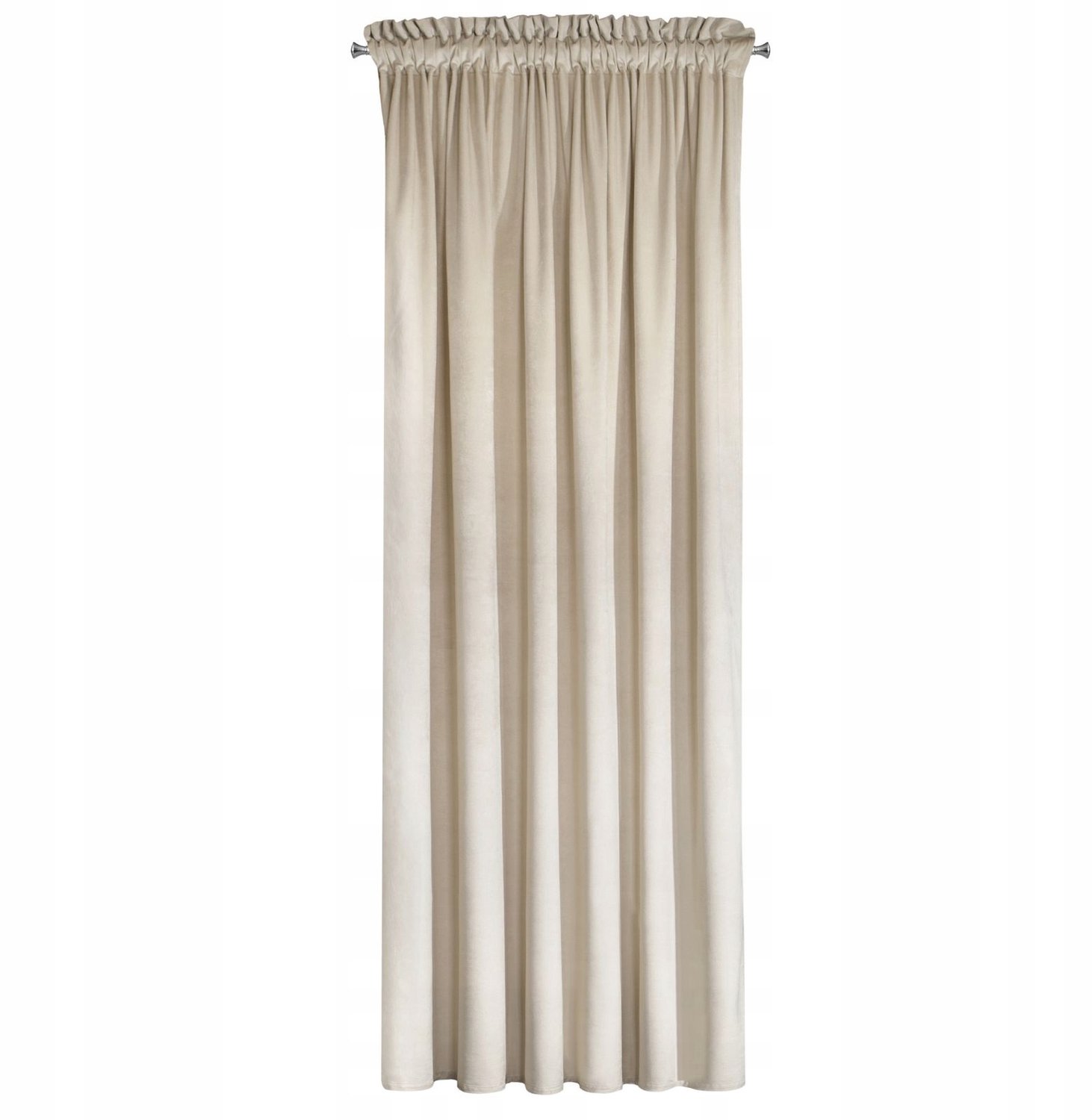 Verduisterende Velours Gordijn 140x250cm - Beige - Gordijnband