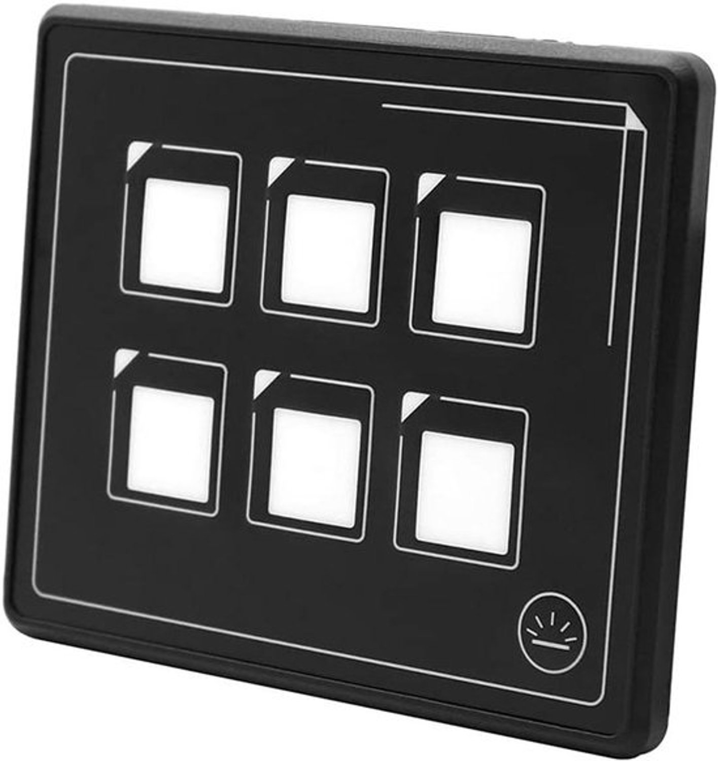 Touch Paneel Schakelaar - Bedieningspaneel - Auto Elektronica Bediening - Programmeerbare Knoppen - 12-24V - Zwart