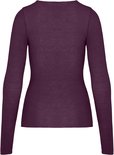 Paars shirt met lange mouwen, achterkant zonder details.