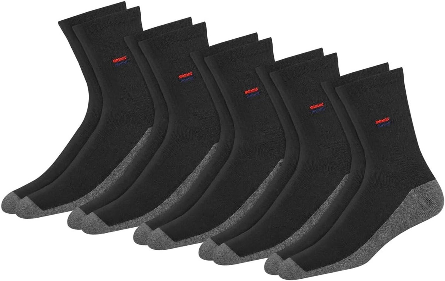 Heren Sneakersokken - Zwart - Maat 43-46 - Katoen - Voor Dames en Heren