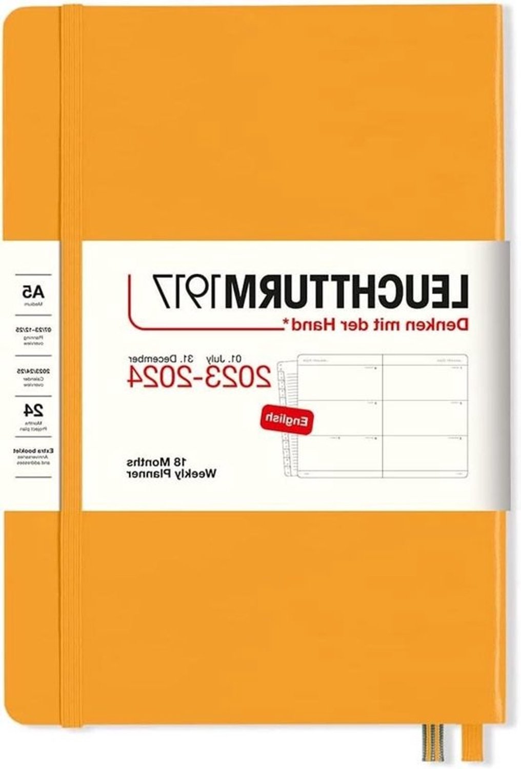 Weekkalender Medium - Agenda A5 - Afspraken Plannen - Week op Dubbele Pagina - 145 x 210 mm - Rising Sun
