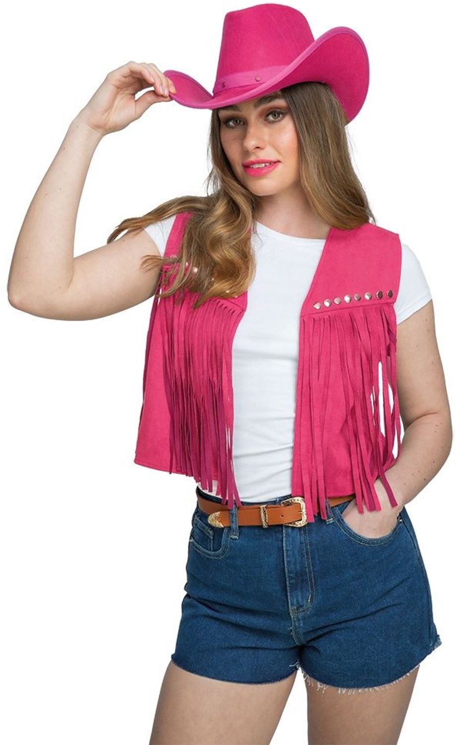 Cowboy Gilet Roze