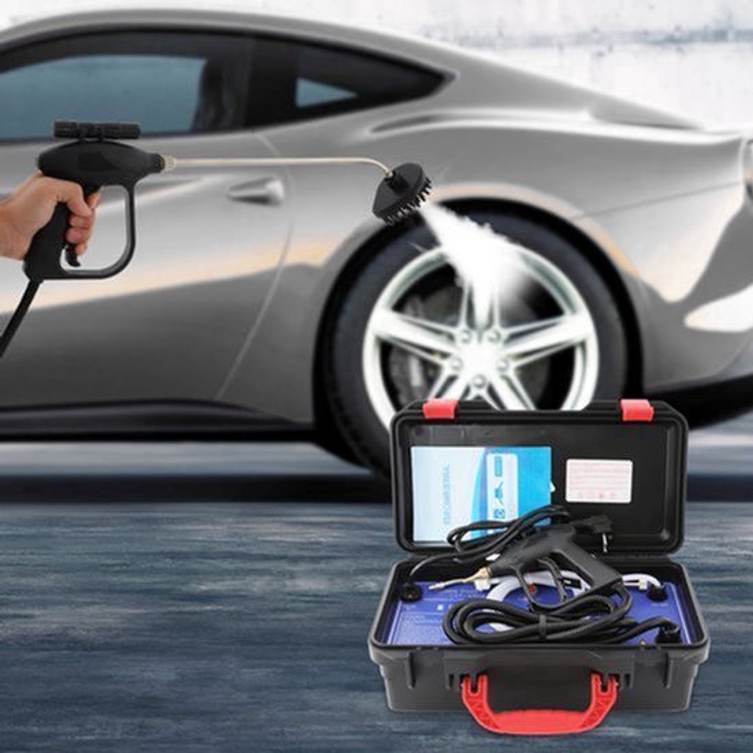 Stoomreiniger Handheld - Hoge Temperatuur - 3000 W Vermogen - 5.6 kg Gewicht - Voor Auto En Huishoudelijk Gebruik
