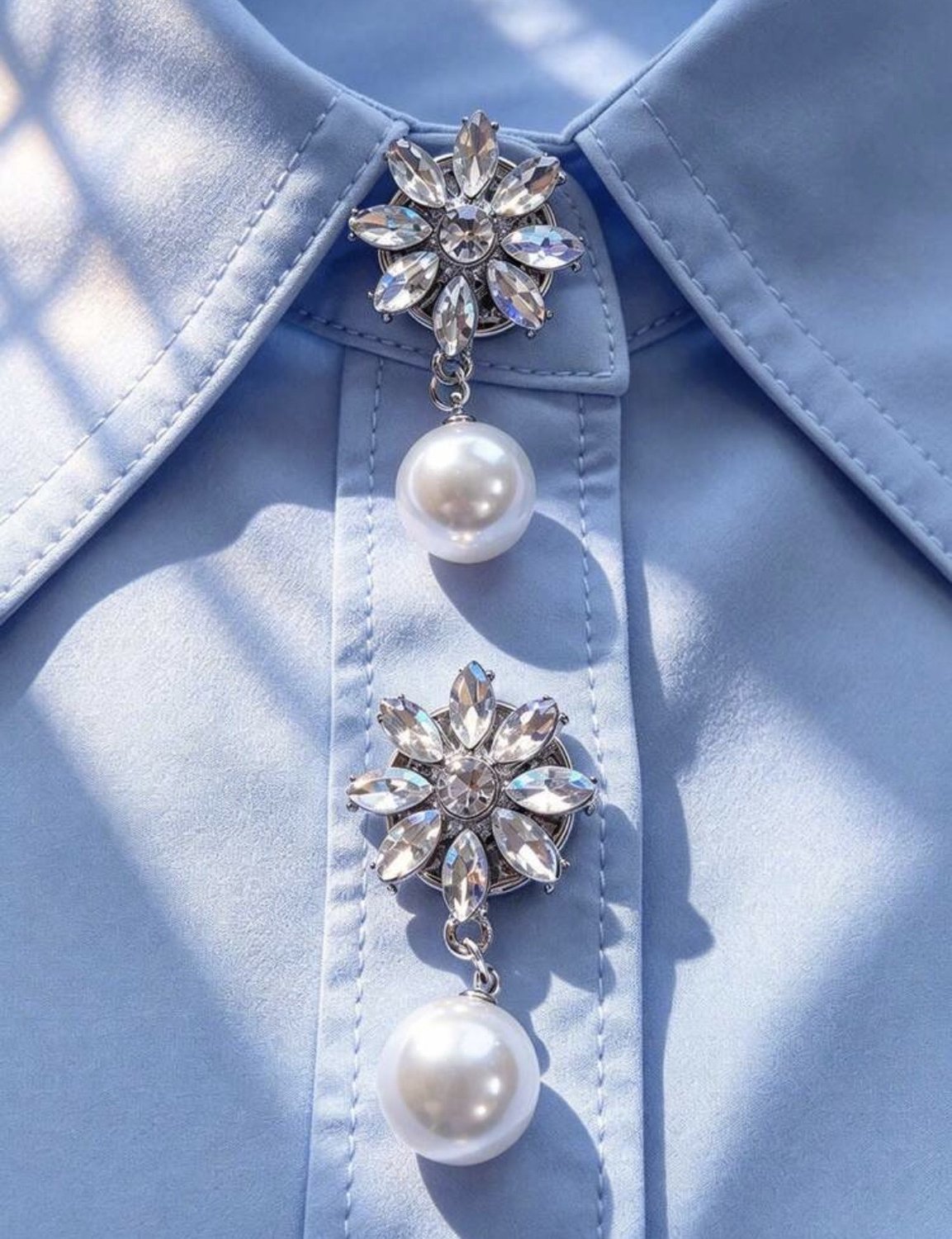 Knopen set kraag - button covers - knopen set - buttoncovers - decoratieve knopen - knopen voor op een blouse - knopen voor aan mouwen - knopen - button set - 2 paar - button covers - Afneembare Manchetten