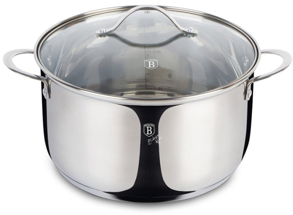 Pannetje met deksel 26 cm, roestvrij staal, Silver Jewellery