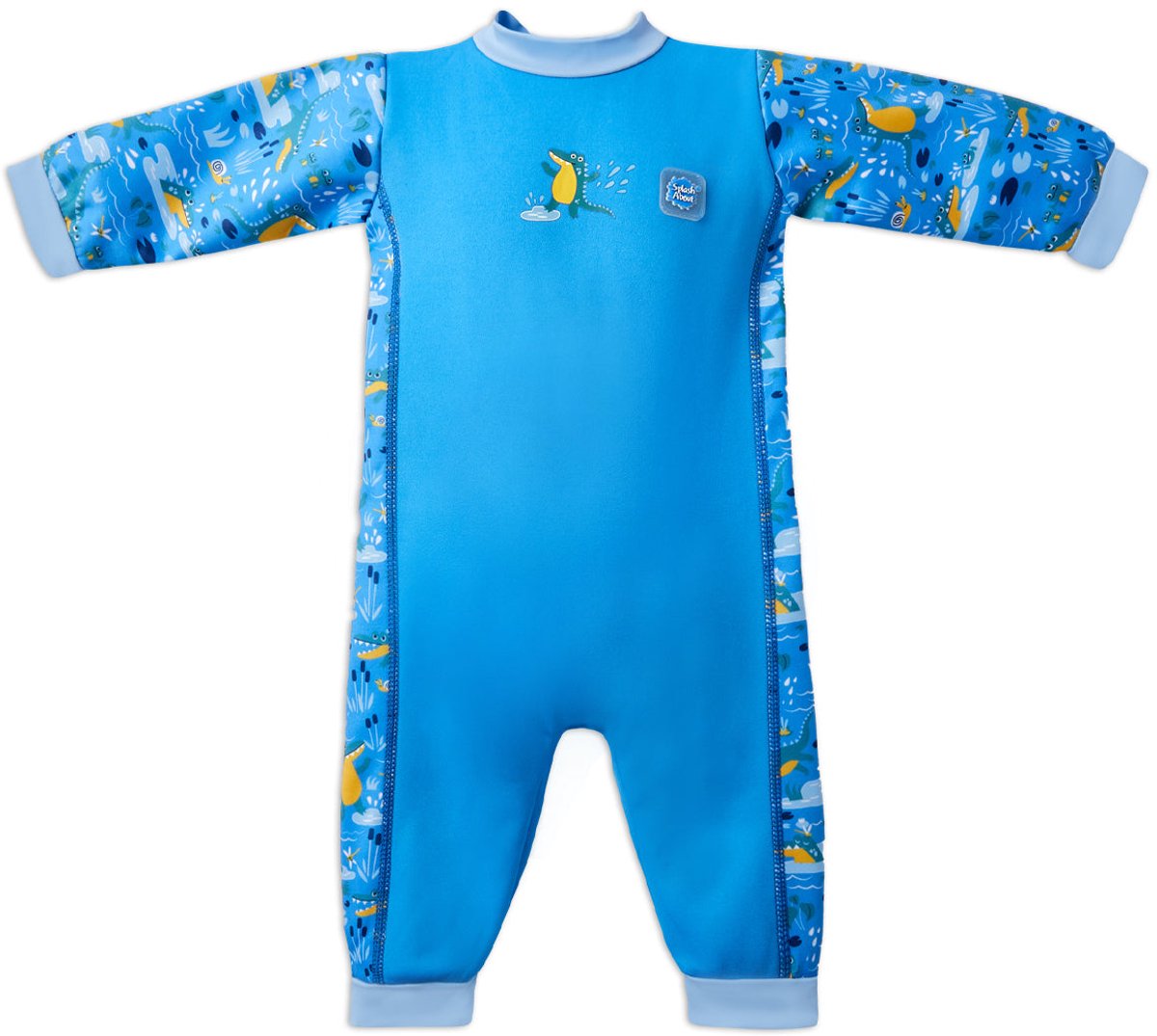 Splash About Warm in One Thermisch Baby Wetsuit – Fleece Gevoerd Zwempak, Crocodile Swamp 6-12 maanden