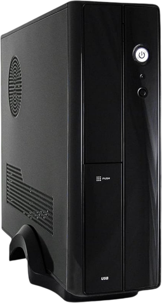 LC Power 1400 Desktop PC-behuizing Zwart