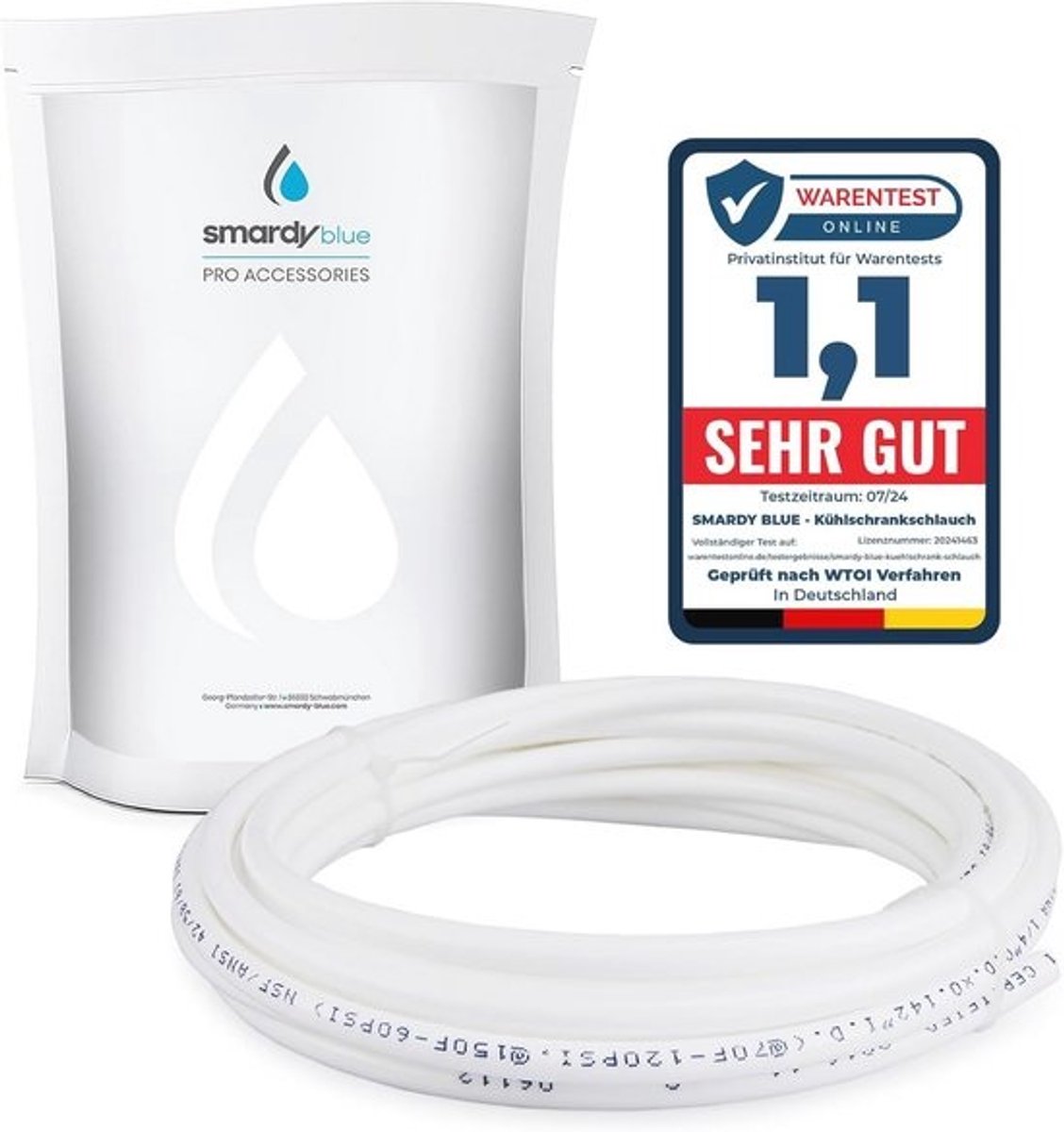 5m Waterslang 6,35mm (1/4") voor Koelkast, Osmose, Waterfilter en Aquarium