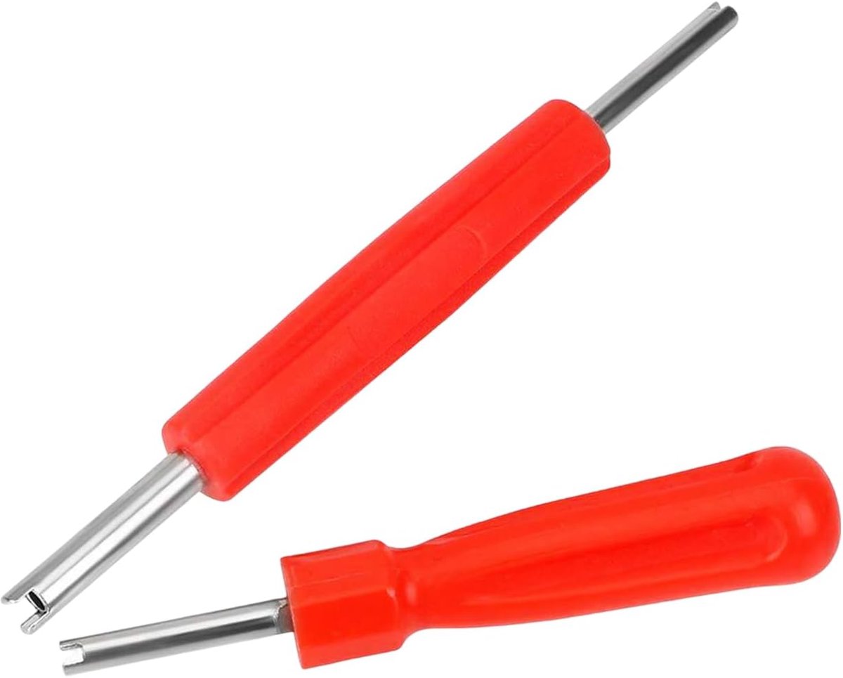 1 stuks dubbelkop-bandenventielkerntrekker en 1 stuk bandenventielkerntrekker, ventielkerngereedschap, voor auto, fiets, auto, vrachtwagen, reservebanden, bandenventiel