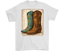 Cowboy Boots Shirt – Kleurrijke Western Cowboylaarzen – Country Outfit – Unisex T-Shirt voor Dames & Heren – Origineel Cadeau
