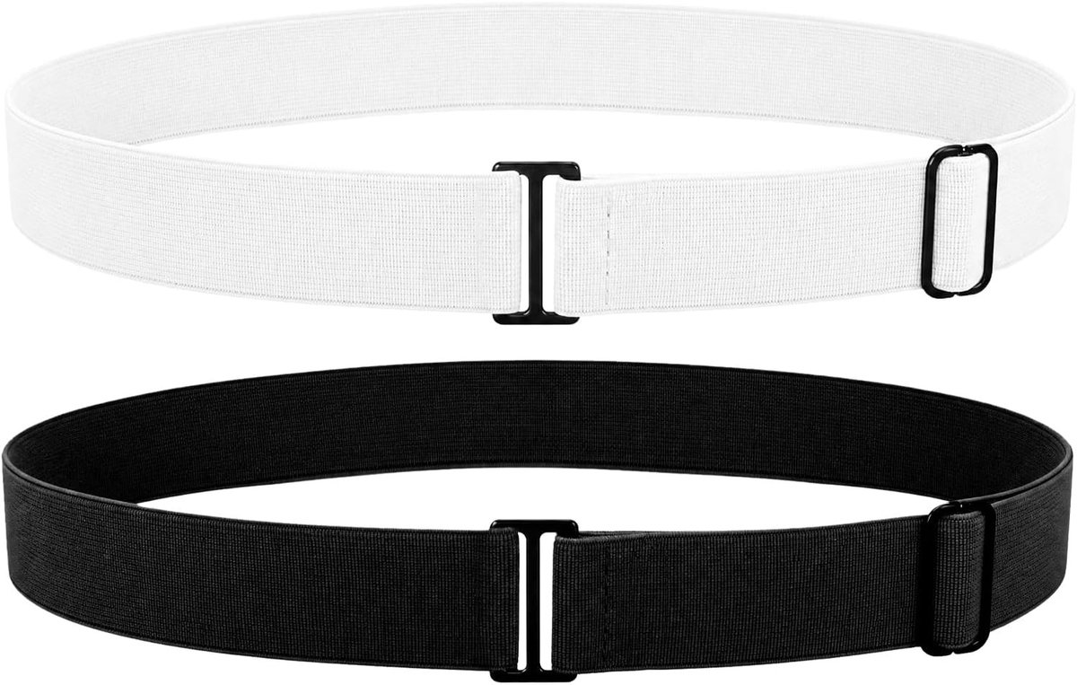 Verstelbare elastische riem voor dames met dunne platte gesp - Comfortabele en modieuze accessoires voor elke outfit