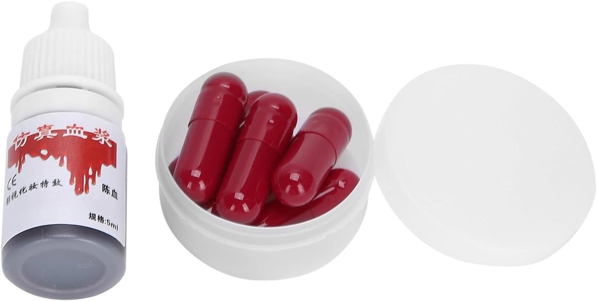 Realistische nepbloedcapsules voor speciale effecten - Perfect voor vampiers, zombies en Halloween make-up