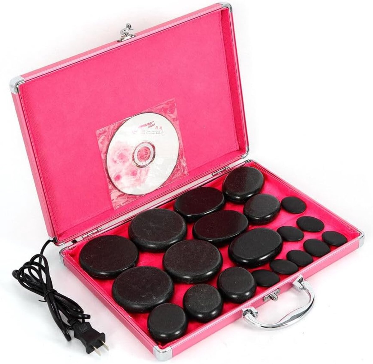 Massagestenen, 60 W Hot Stone massageset met verwarmingsbox, Stone massage-accessoires voor spa
