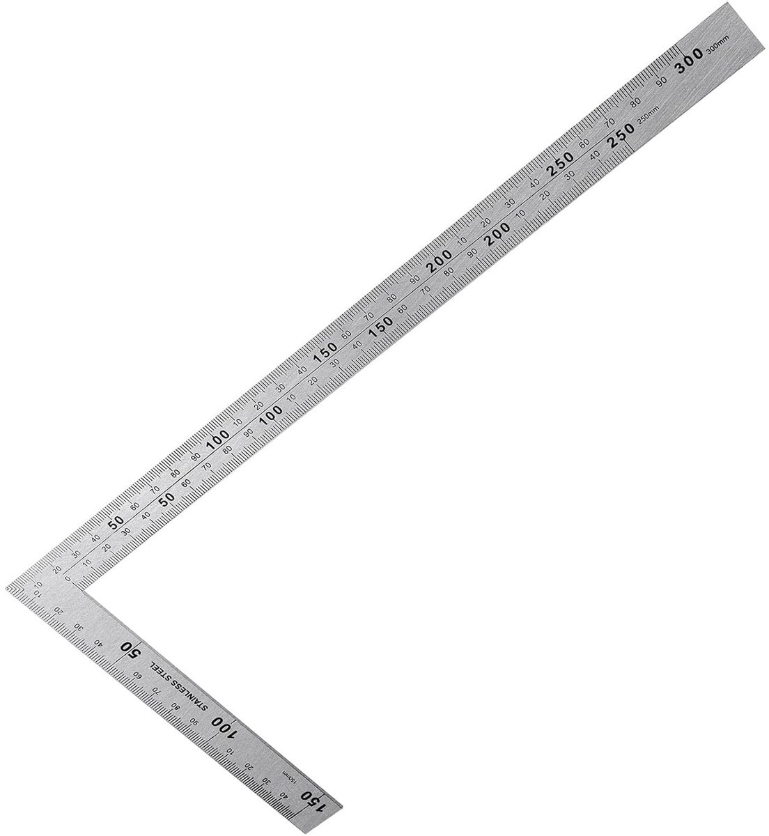 Meethoek, framehoek liniaal, 150x300mm, roestvrij staal