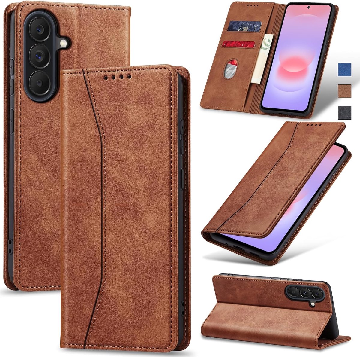 Hoesje voor Samsung Galaxy A37,Bruin