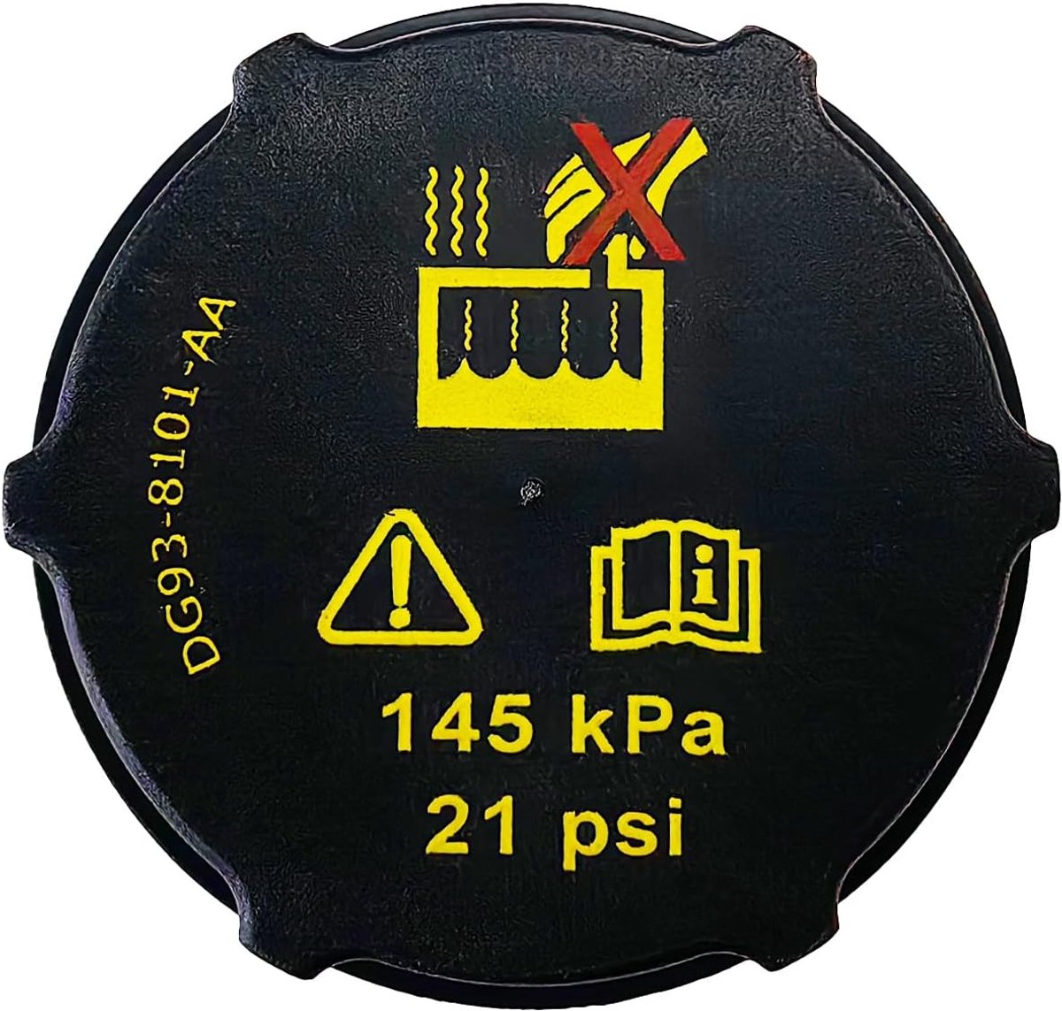 Koeldeksel voor radiatorexpansiecontainer, auto ABS antivries koeler koelvloeistof deksel compatibel met FORD Fiesta MK6 MK7, etc OEM: DG938101AA