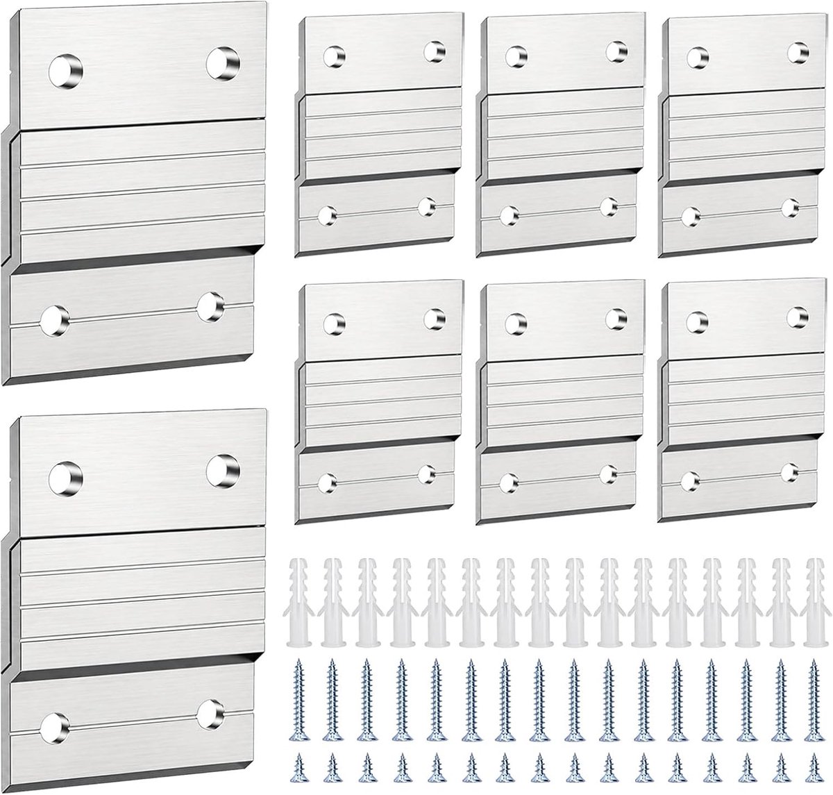 16 Stuks In Elkaar Grijpende Fotolijsthaken Met Schroeven, Duurzaam Z-Vormig Ophangaccessoire voor Het Ophangen Van Fotolijsten, Doeken, Spiegels - 5cm