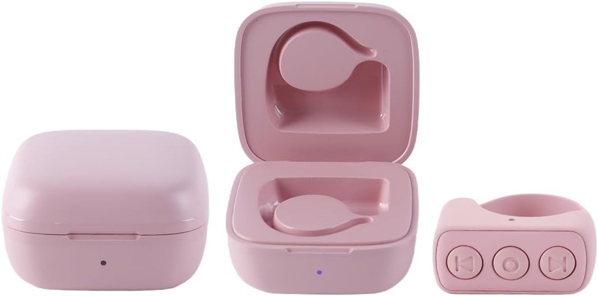 Ringvinger Scroller Afstandsbediening Bluetooth Scrolling Ring Page Turner, Roze