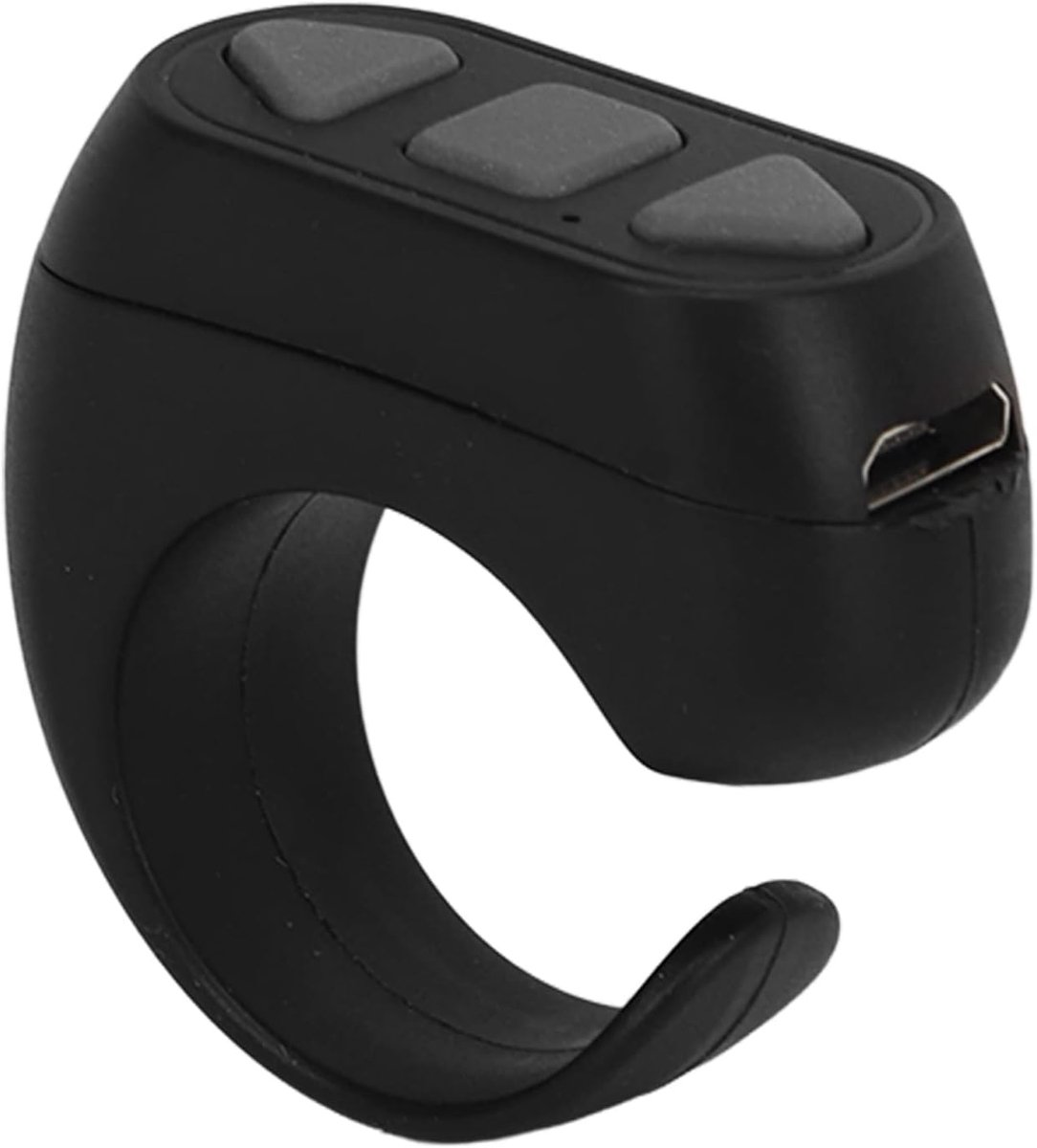 Remote Control Page Turner, voor App Remote Scrolling Ring Clicker, Bluetooth Video Ring Controller, voor IOS, voor Android-telefoons (Zwart)