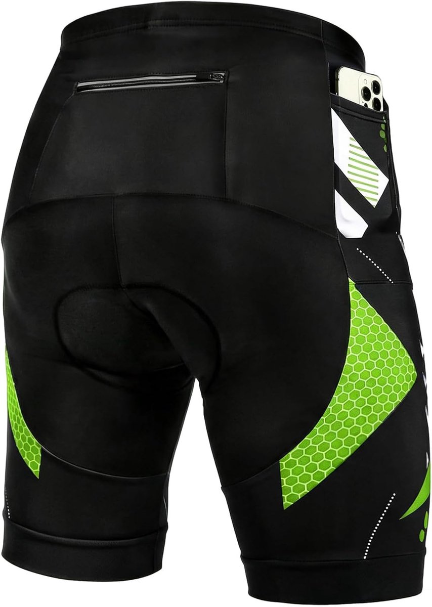 Shorts Heren Mountainbike Broek Ondergoed Fiets Undershort 5D Gel Gewatteerde Adsorbens Fietsbroek Fietsen Half Broek Ademend Compressie Shorts met Zakken