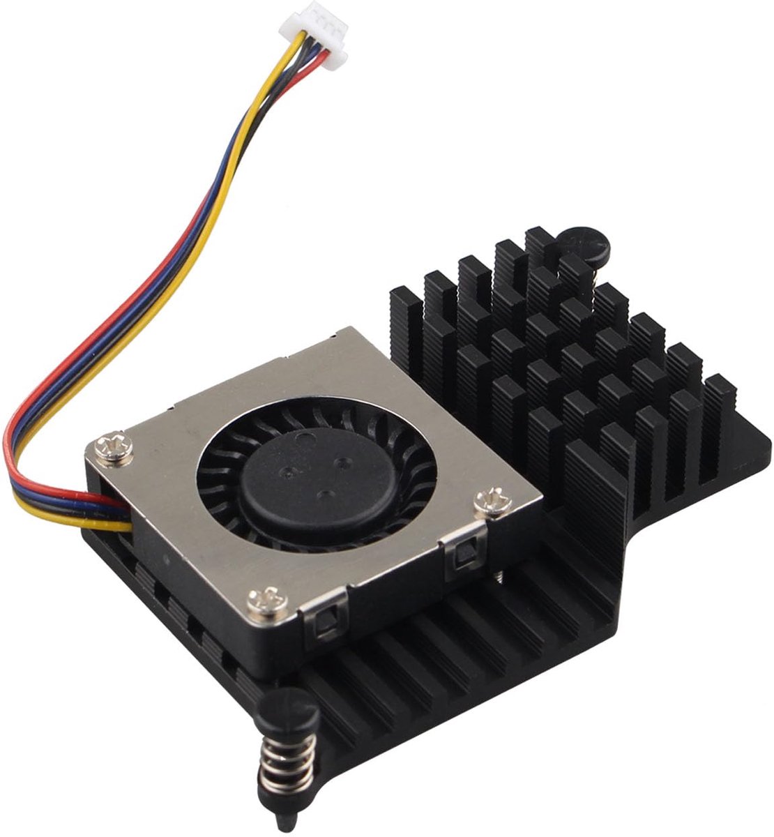 Aluminium Actieve Koeler voor Raspberry Pi 5 PWM Heatsink Koelventilator voor Raspberry Pi 5 4GB/8GB, zwart, ZP509