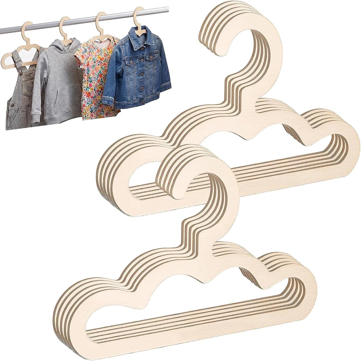 10 Wolkvormige Kleehangers Niet-Slip voor Wardrobe