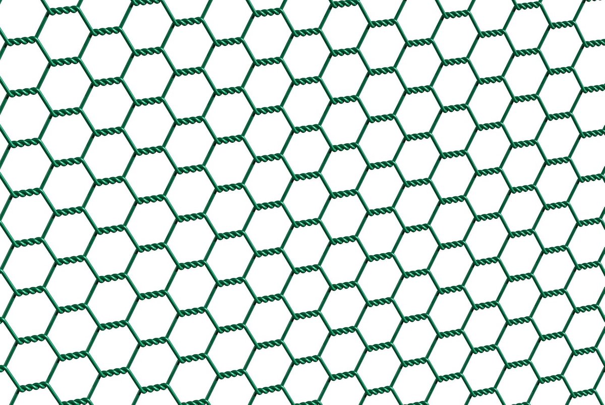Zeshoekig gaas | verschillende lengtes en hoogtes - naar keuze in verschillende kleuren | groen | mazen 25 x 25 mm | hoogte 50 cm | lengte 25 m