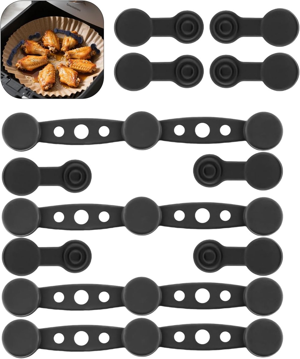 4 sets airfryer-papiermagneten, bakpapier, bevestigingsgesp, airfryer-accessoires, siliconen hittebestendigheid