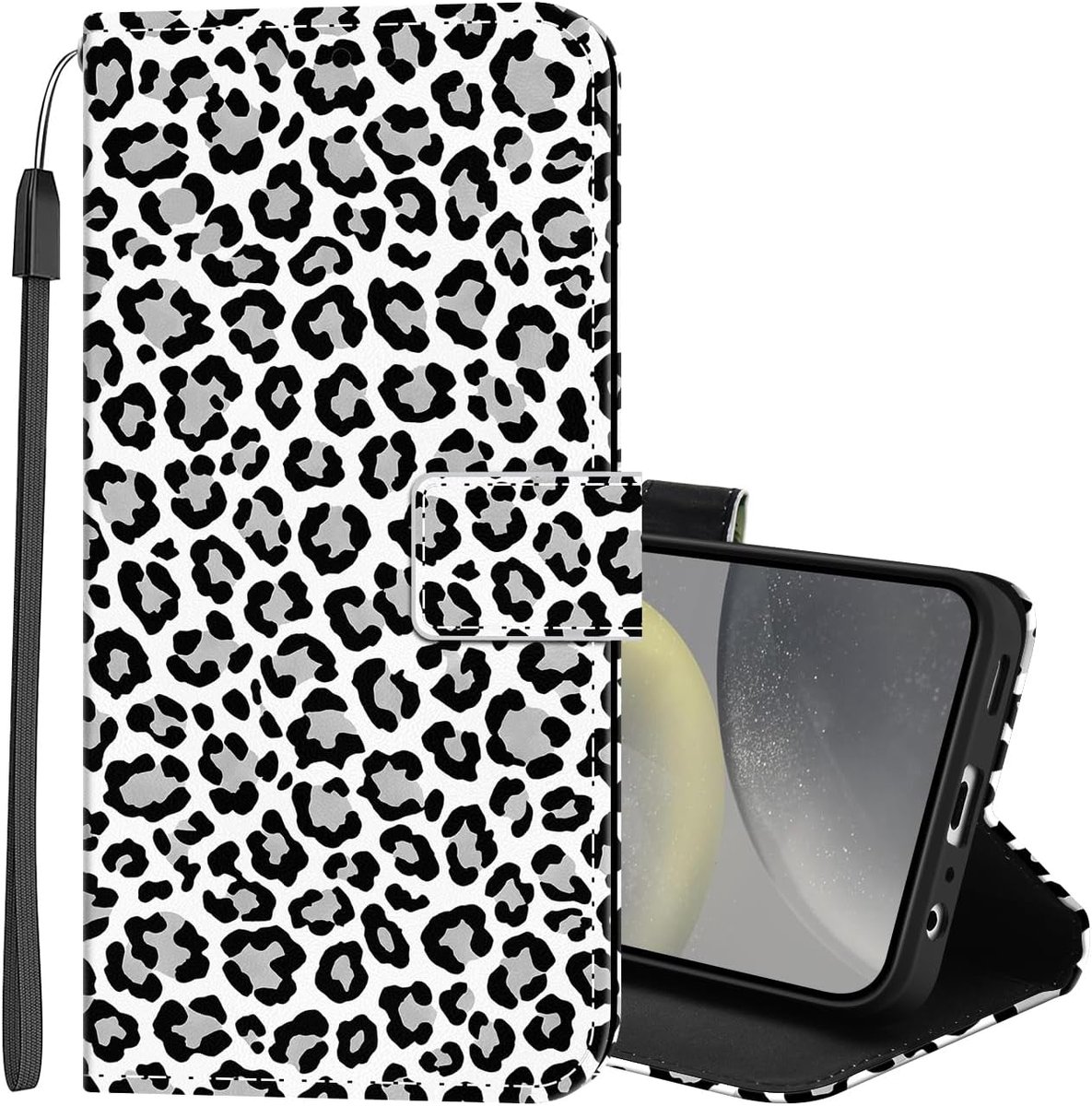 Beschermhoes voor Samsung Galaxy A16 5G, hoes van premium PU-leer, patroon, flipcase, tas, magneet, vak voor pasjes, standfunctie, schokbestendige klaphoes, beschermhoes voor Galaxy A16 4G