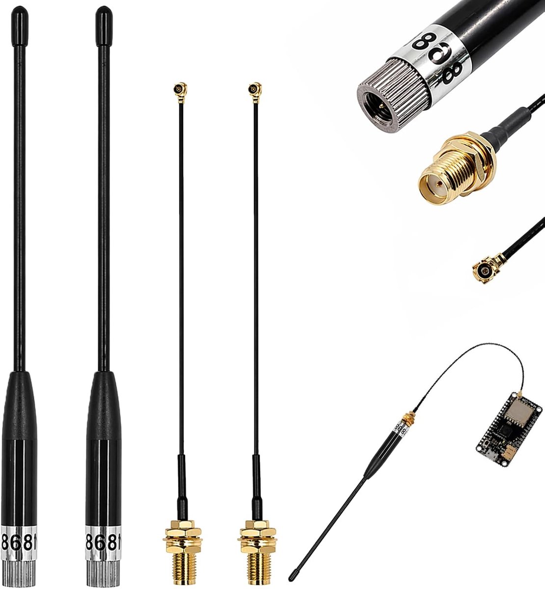 915MHz LoRa antenne 10dBi, set van 2, 19cm zwart