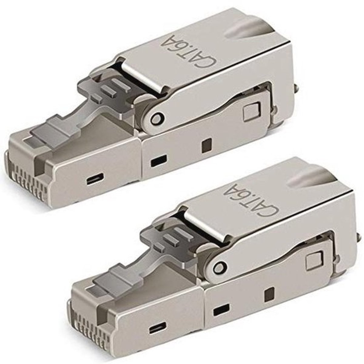 Modulaire RJ45 Cat7 Cat6/6A Stekkers - 2 Stuks voor Veldaansluiting