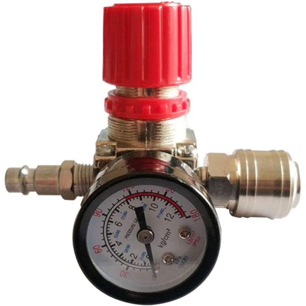 Luchtdrukregelaar geschikt voor compressor, pneumatische drukregelklep geschikt voor 180 psi 12 bar aansluiting (driewegklep)