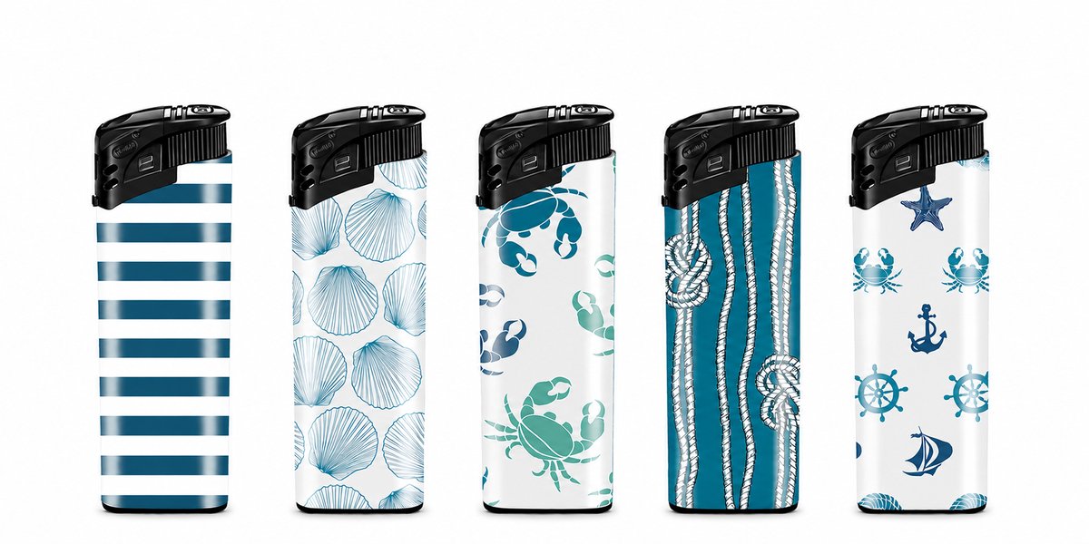 Tom® Aanstekers - klik systeem - Electronic lighters - Zeethema – Zee Design – Navulbaar aansteker