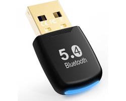 Bluetooth adapter PC, RENGOGA 5.4 USB-adapter EDR Bluetooth dongle voor Windows 11/10/8.1/7, stick voor pc, laptop, hoofdtelefoon, toetsenbord, muis, plug and play controller, headset, desktop