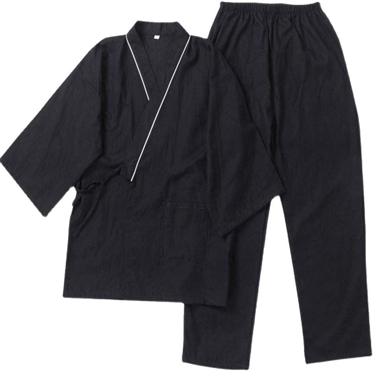 Japans merk kimono-katoenen hanfu-pyjama-pak voor heren in oversized taoïstische kleding Zen, Color5, L