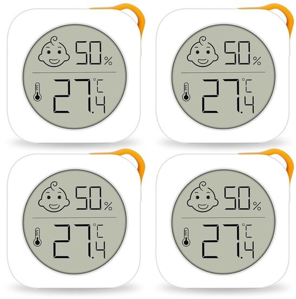 Digitale Thermo-Hygrometer met LCD en Smiley Indicator voor Binnenruimtes