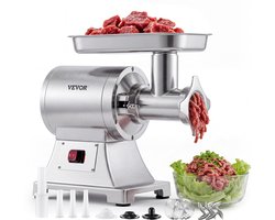 VEVOR Vleesmolen, Capaciteit 4,2 Kg/min, #12 Elektrische Vleesmolen met 2 Geperforeerde Schijven, 3…