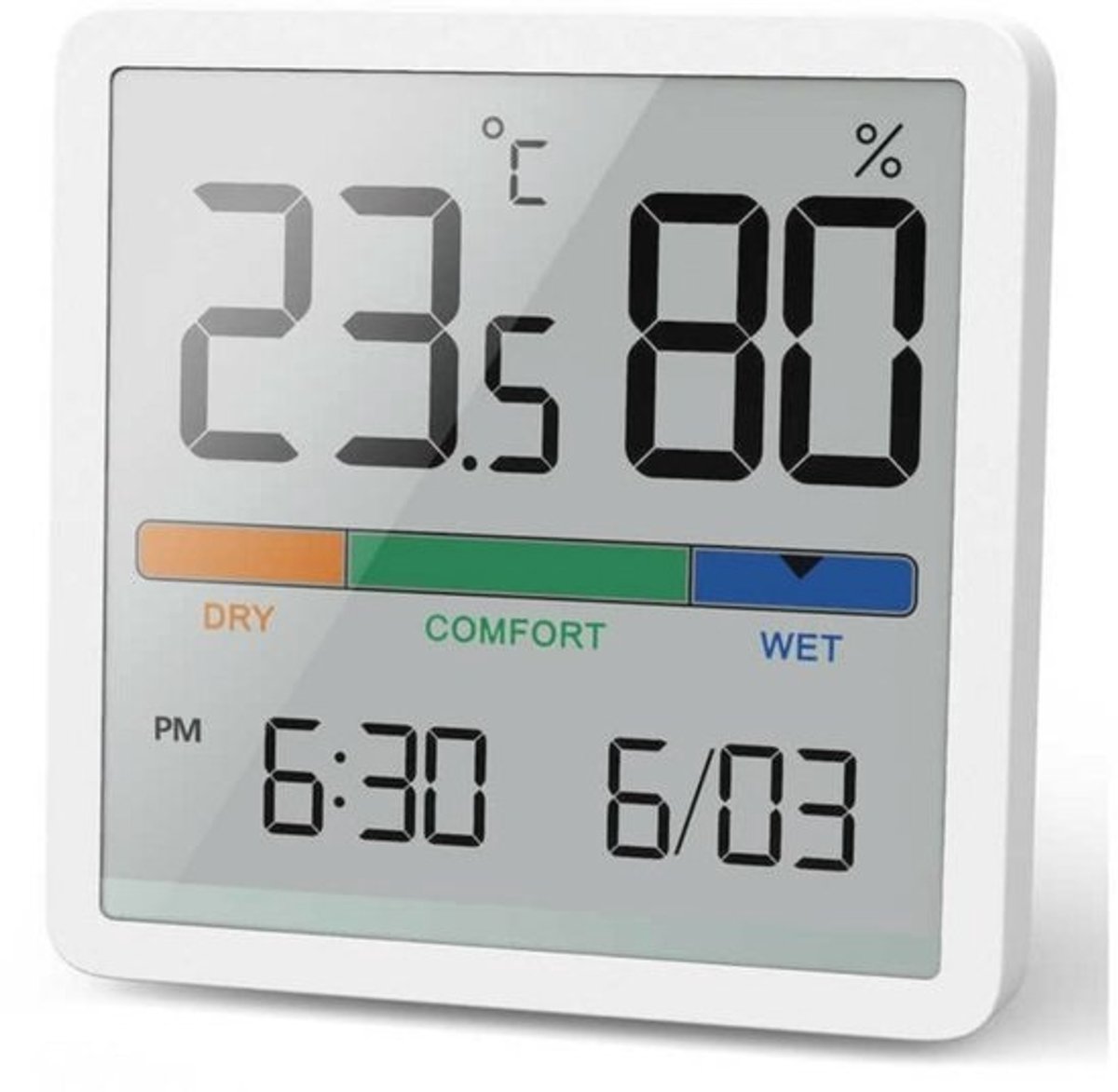 Digitale thermometer en hygrometer voor binnen - Nauwkeurige temperatuur- en vochtigheidsmonitor met LCD-display