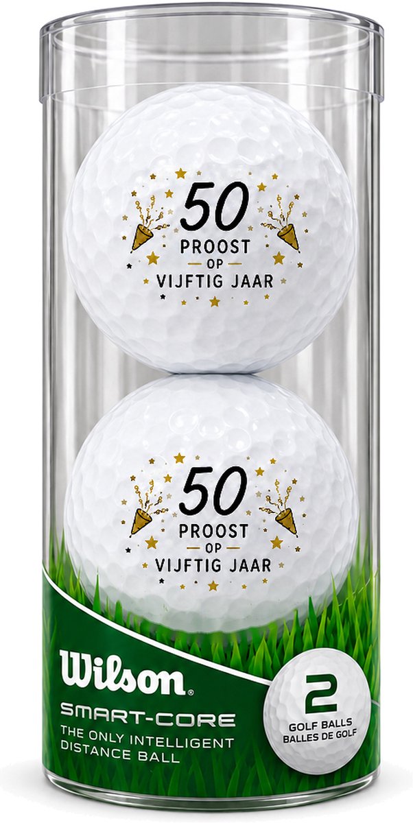 Wilson Golfballen 50 Jaar Abraham Sarah - Verjaardag Golf Cadeau - 2 stuks - Bedrukte Golfballen van Wilson — afbeelding 2