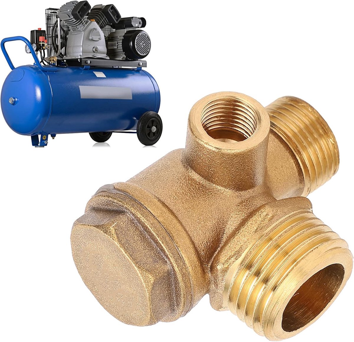 Luchtcompressor Terugslagklep Vervanging Duurzaam Antislip 1/2 X 3/8 X 10 Voor Hydraulisch Pneumatisch Systeem Voor Luchtcompressor