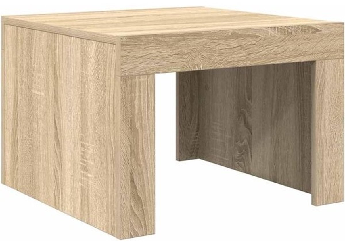 Houten Salontafel 50x50x35 cm Gesneden Sonoma Eiken