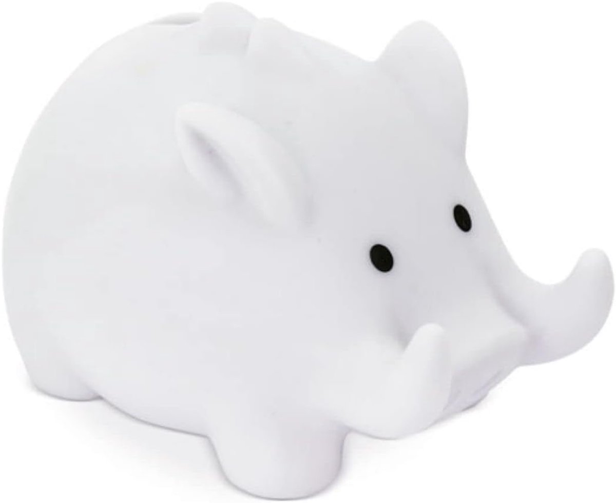 Spaarpot varken gemaakt van PVC met zachte behuizing in levendige kleuren. Originele kleine spaarpot voor kinderen met stop. Lichtgewicht en robuust. (wit)