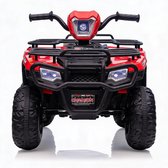 Triumpunpre - Elektrische kinderquad 12V - LED-koplampen muziek en USB - 2 snelheden - dubbele aandrijving 2x30W - voor 3-8 jaar - Rood